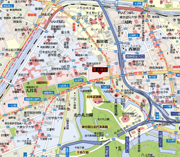 氏子地域周辺地図